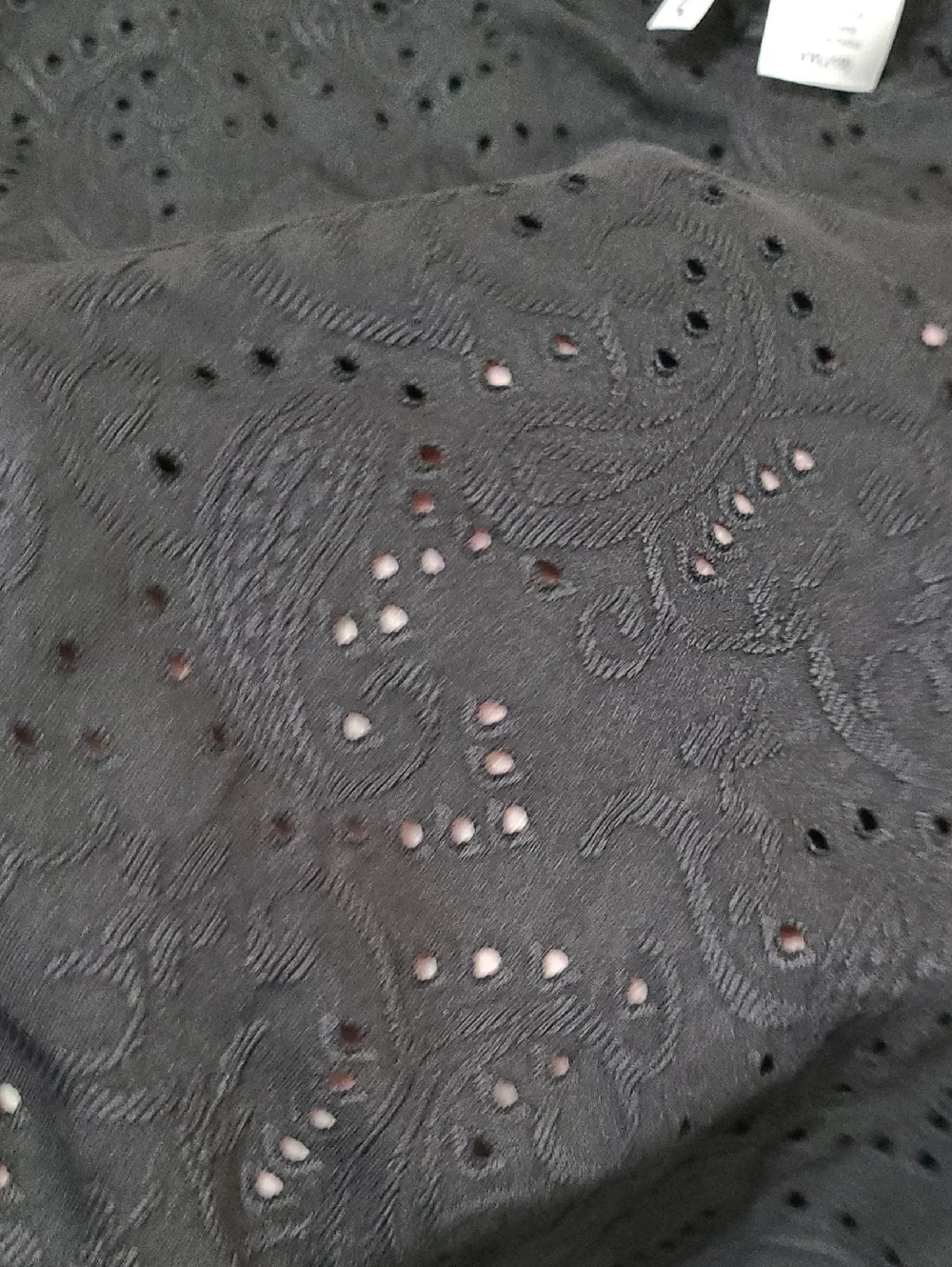 NWT Celebrity Pink Swim Black Eyelet Lettuce Edge Rashguard Coverup size XXL/19